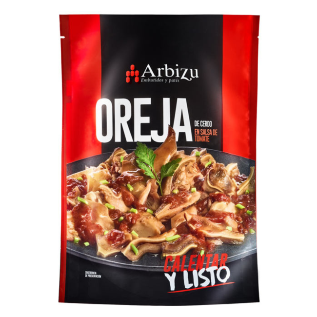 Oreja de cerdo en salsa de tomate