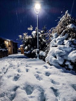 LUZ INVERNAL BAJO LA NOCHE NEVADA